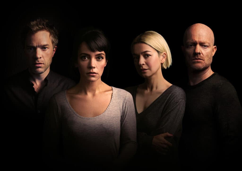  Hadley Fraser, Lily Allen, Julia Chan, Jake Wood. 