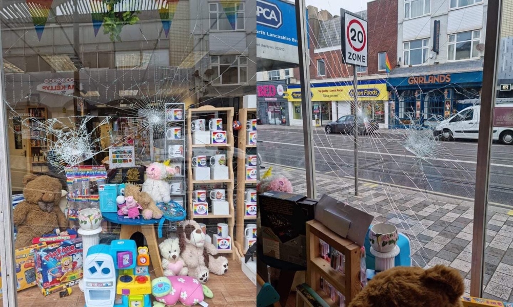LGBT+ charity 'gutted' after hateful thug smashes fist through shop window
