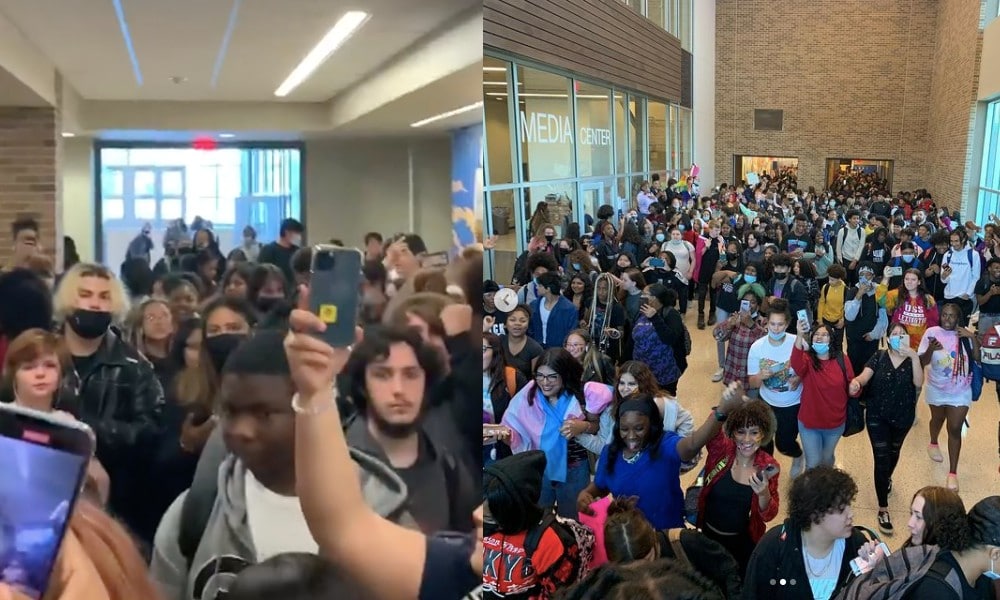 Defiant wave of LGBT+ student walkouts are hitting schools where it hurts