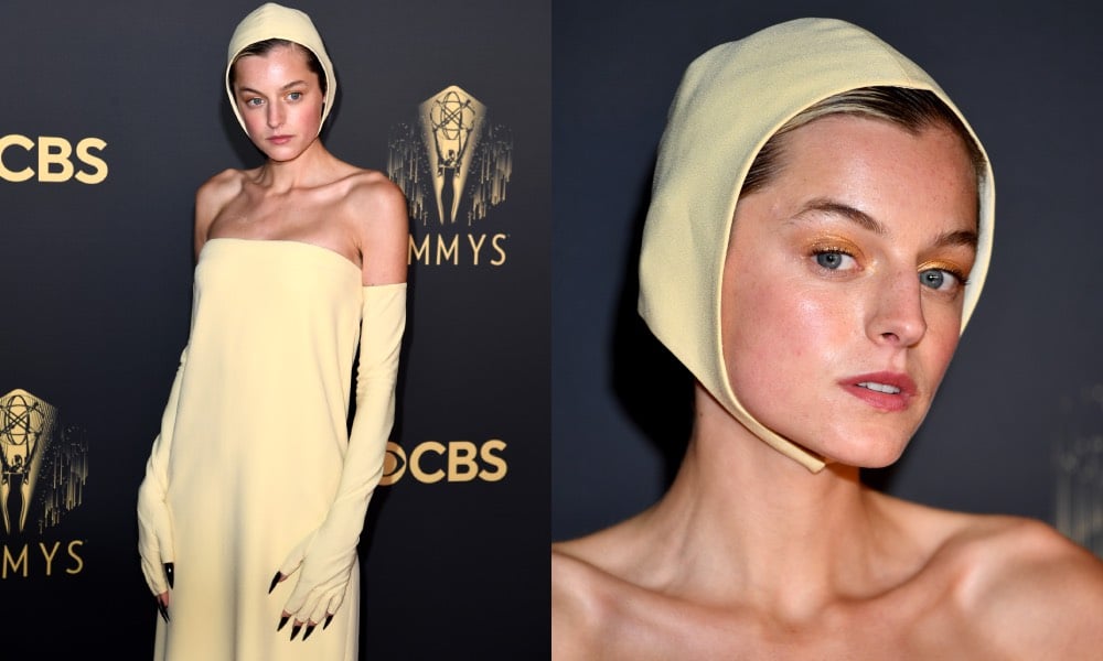 Emma Corrin's 'crucible realness' Emmys look divides fans: 'Handmaid's Tale and Cruella had a baby'