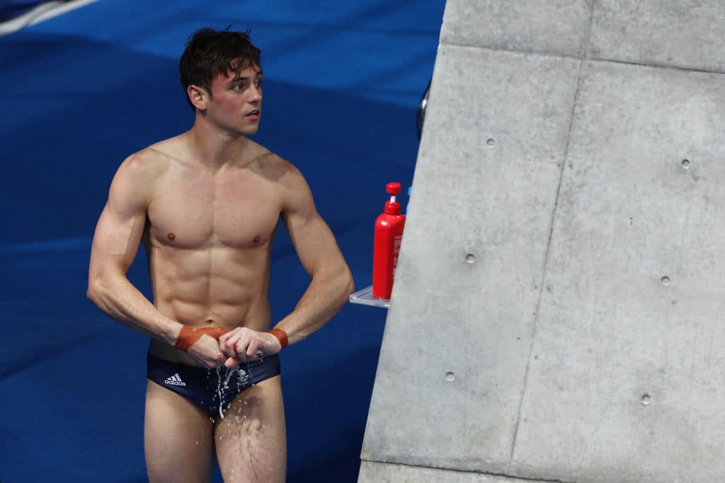 Tom Daley of Team Great Britain looks on in the Men
