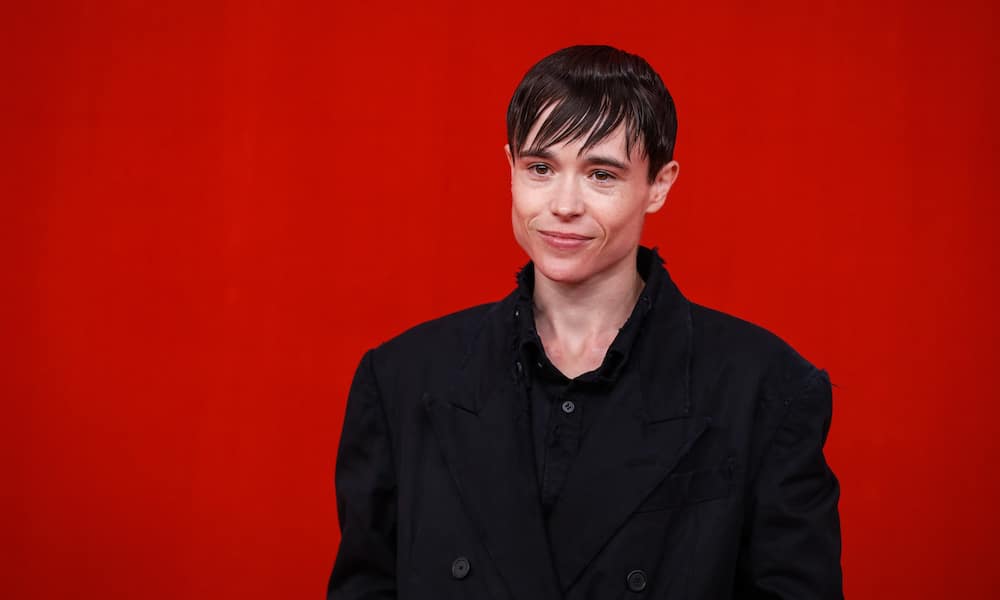 poses on the runway during the Balenciaga Spring/Summer 2022 show