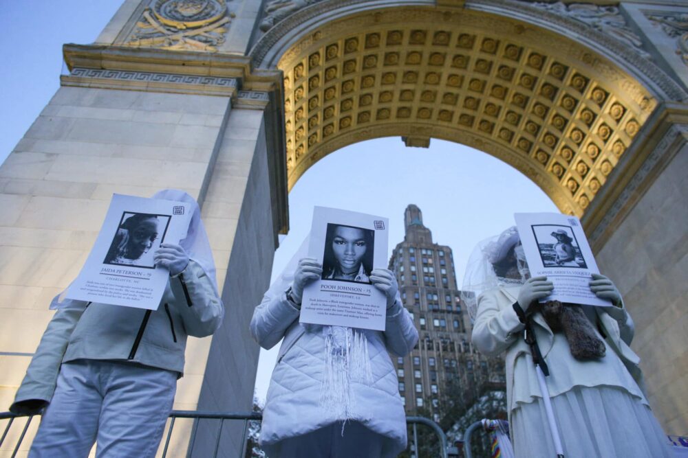 Trans Day of Remembrance vigil in Washington square park