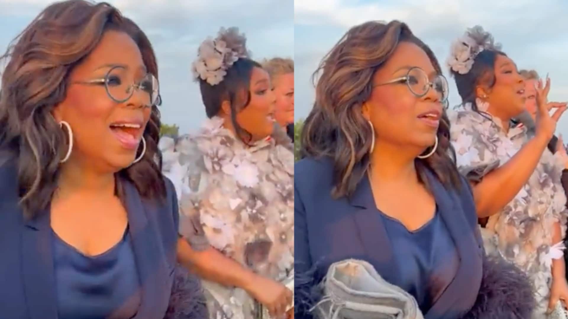 Oprah doesn't let not knowing the words stop her from singing her heart out to Adele