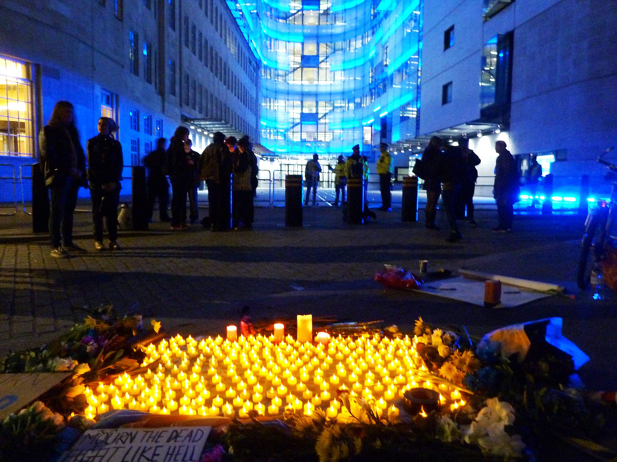 Poignant vigil held outside 'disgusting' BBC to remember trans lives lost to hate and violence