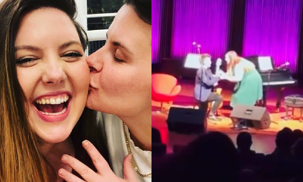 'Same Love' singer Mary Lambert gets engaged in front of screaming crowd in heart-warming video