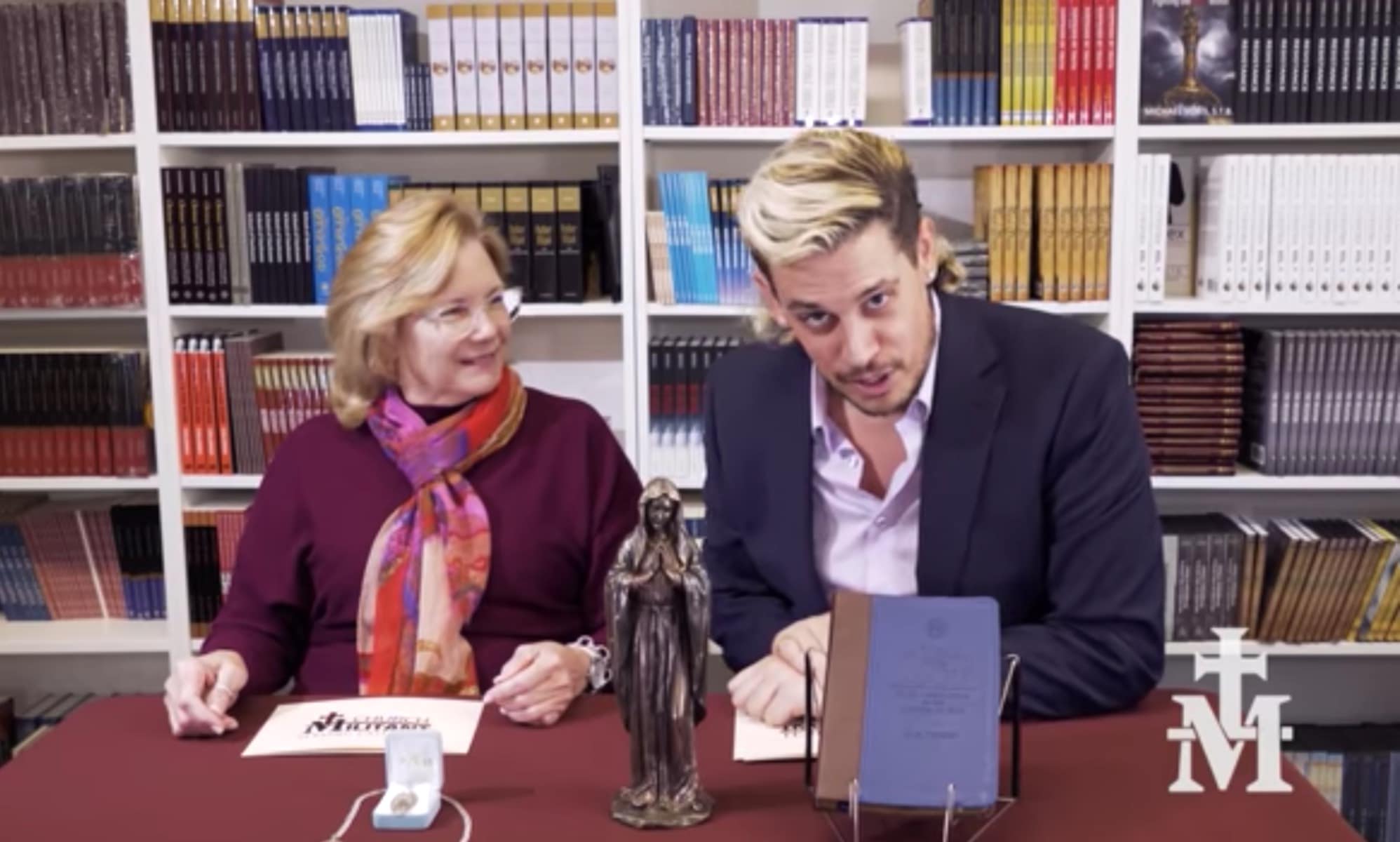 Desperate 'ex-gay' Milo Yiannopoulos flogs Virgin Mary statues on Christian shopping channel