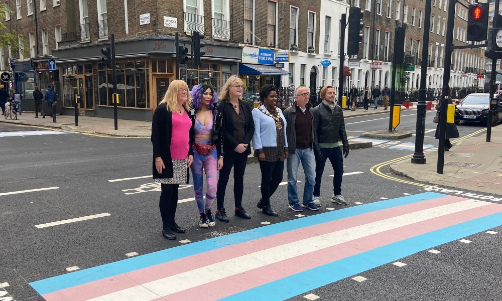 Trans Pride crossing unveiled in London to make crystal clear that 'everyone is welcome'