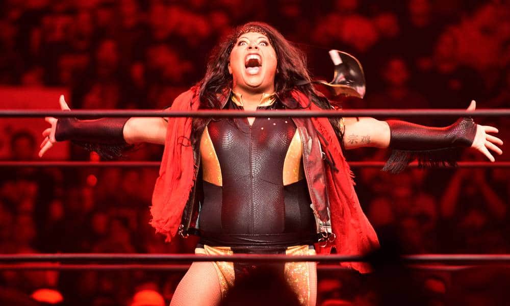 Trans wrestler Nyla Rose and wife lay the smackdown on hateful AEW fan's transphobic sign