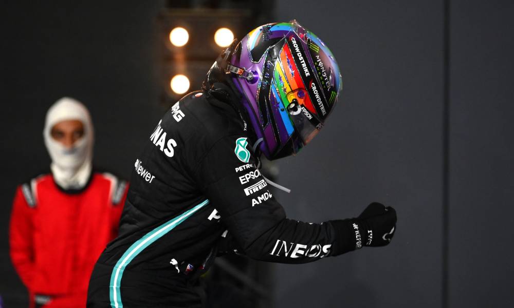 Lewis Hamilton makes history winning inaugural Saudi Arabian Grand Prix in defiant Pride helmet