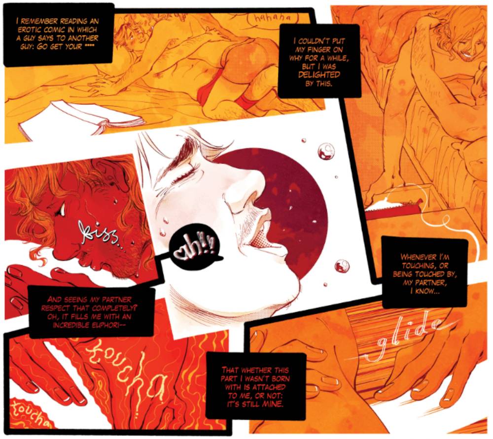 A panel by Jade Sarson from the trans comic anthology 