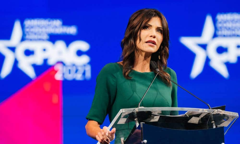 Republican governor Kristi Noem launches TV ad attacking trans kids to win votes