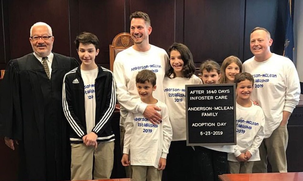 Two dads who adopted six siblings celebrate three years as a loving family: 'How the kids have grown!'