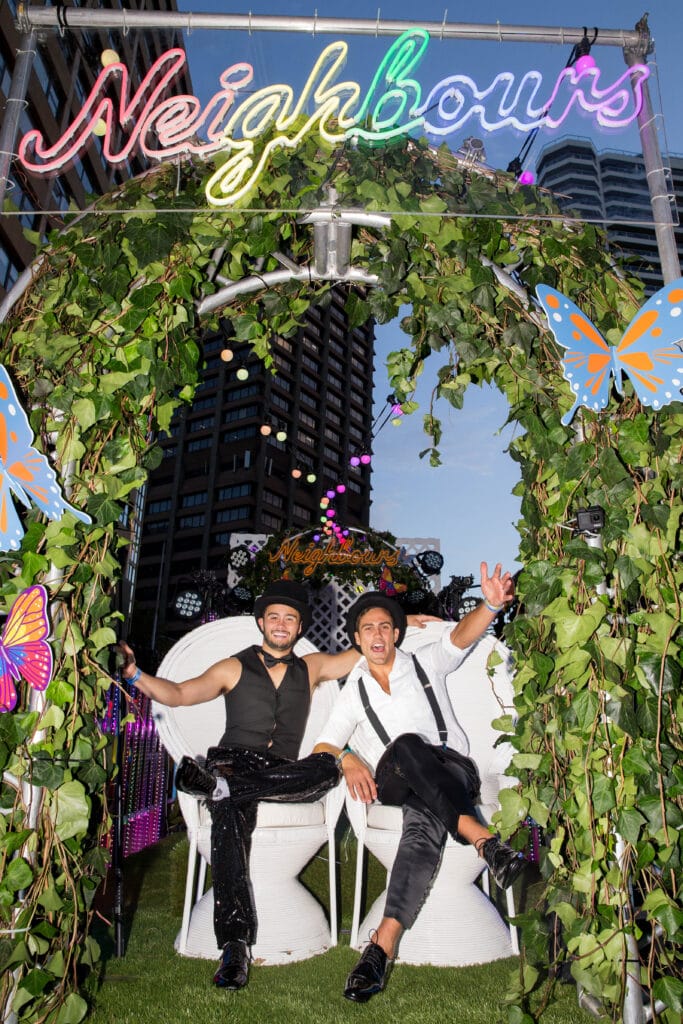 Neighbours cast during the 2019 Sydney Gay and Lesbian Mardi Gras Parade on March 02, 2019 