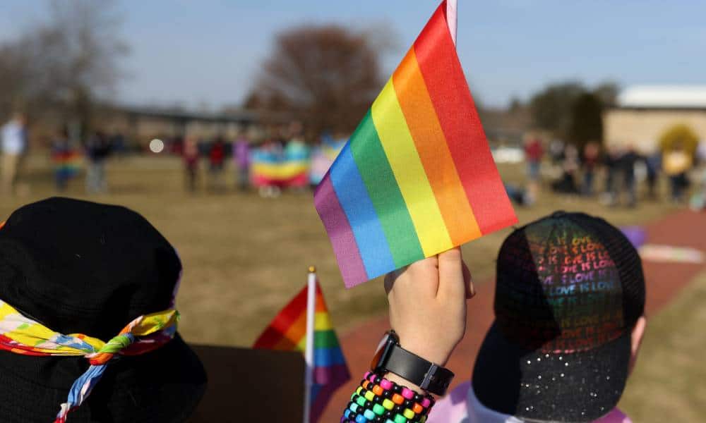 Furious students stage walkout over new school policy banning Pride flags: 'Raise our flag!'