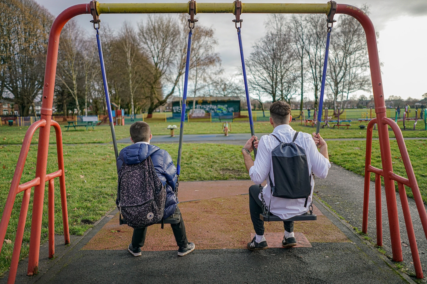 George Webster (L) and Sam Retford in S.A.M. (Provided)