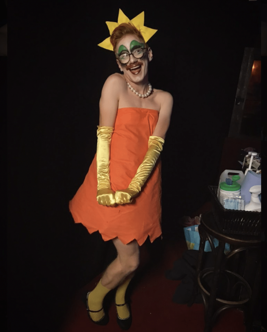 Drag artists Carrot as Lisa Simpson