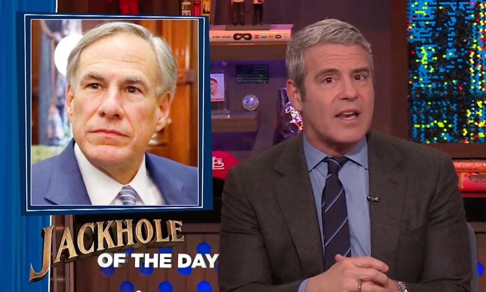 Andy Cohen tears into 'bully' Texas governor over attack on trans kids in emotional speech