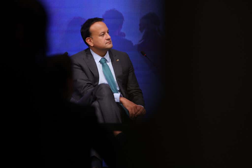 Leo Varadkar speaks at a panel at the Berlin congress