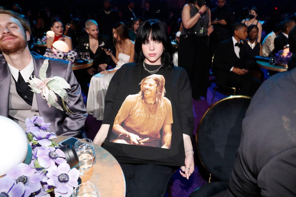 Billie Eilish wore the t-shirt during her performance of &quot;Happier Than Ever&quot;.