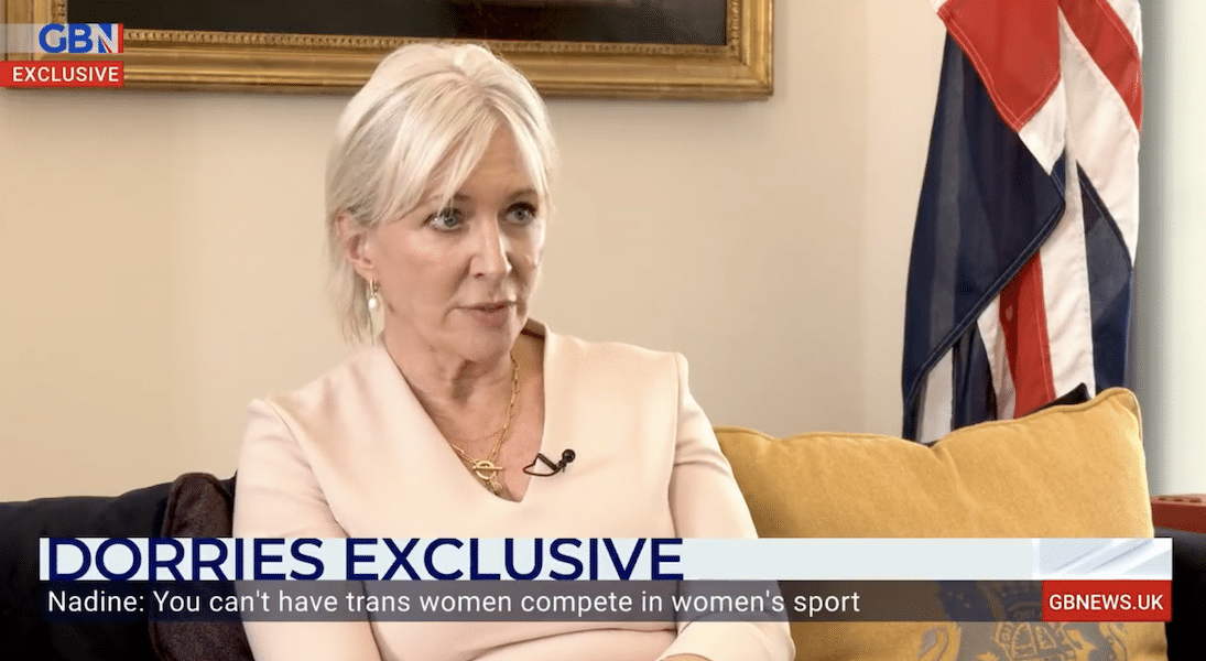 Tory minister Nadine Dorries says it's 'impossible' for trans women to compete in women's sport