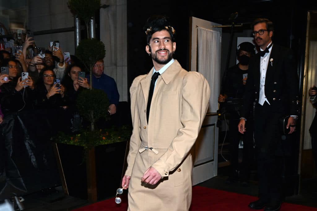 Bad Bunny is seen during The 2022 Met Gala. 
