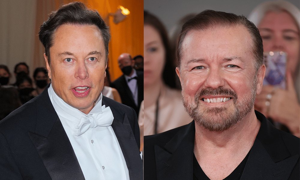 Elon Musk, who once vowed to end world hunger, accuses Ricky Gervais critics of 'virtue signalling'
