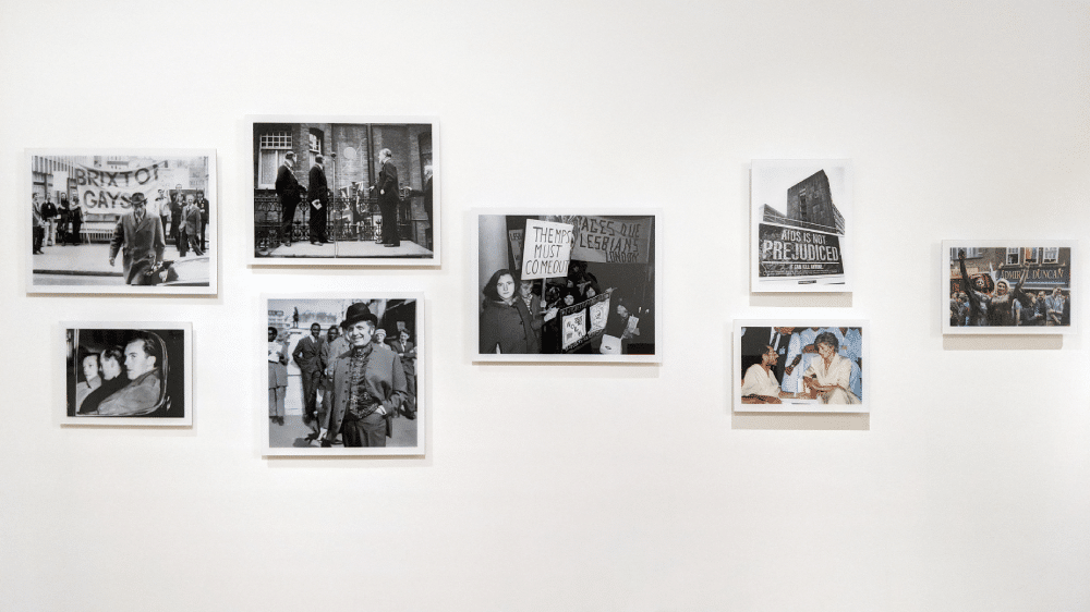 Various photos on a gallery wall