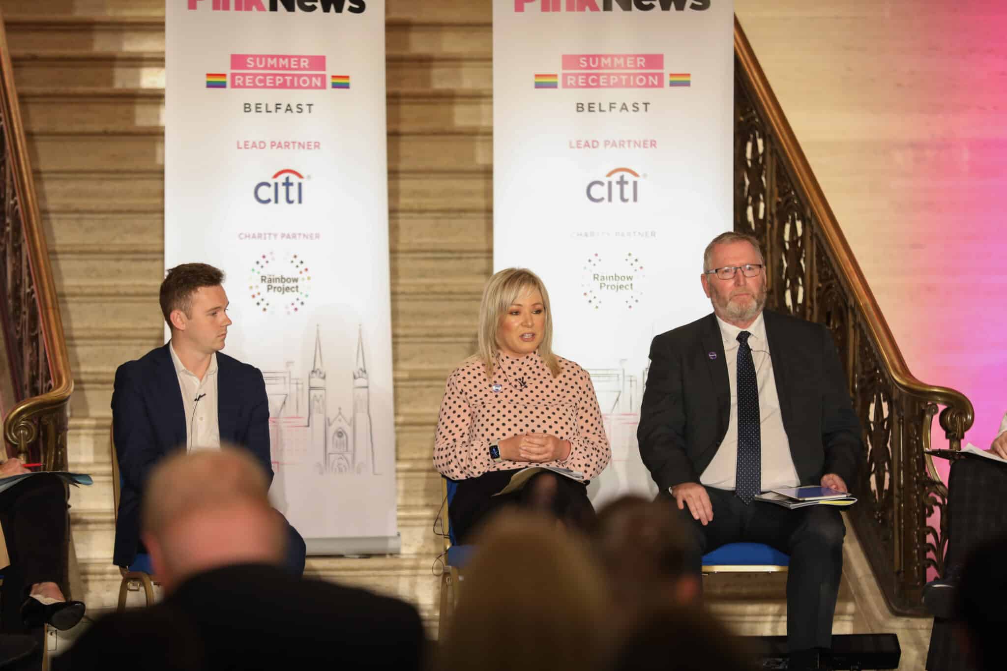 Alliance MLA Eóin Tennyson, Sinn Féin Vice President Michelle O