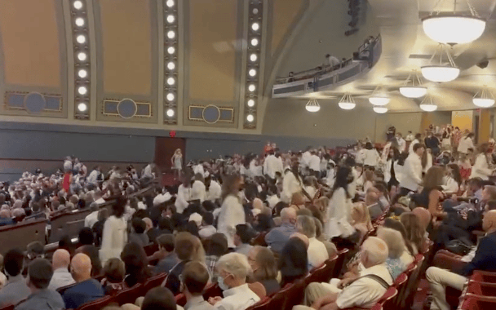 Defiant medical students walk out of university's white coat ceremony over anti-abortion speaker
