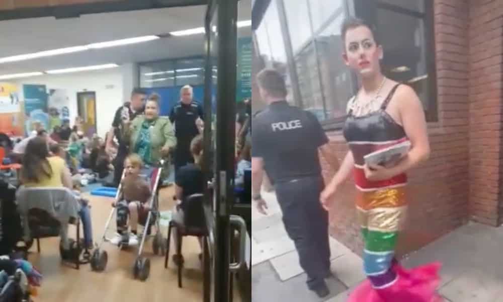 Right-wing mob harass drag queen Aida H Dee with 'paedophile' chants at kids' story event