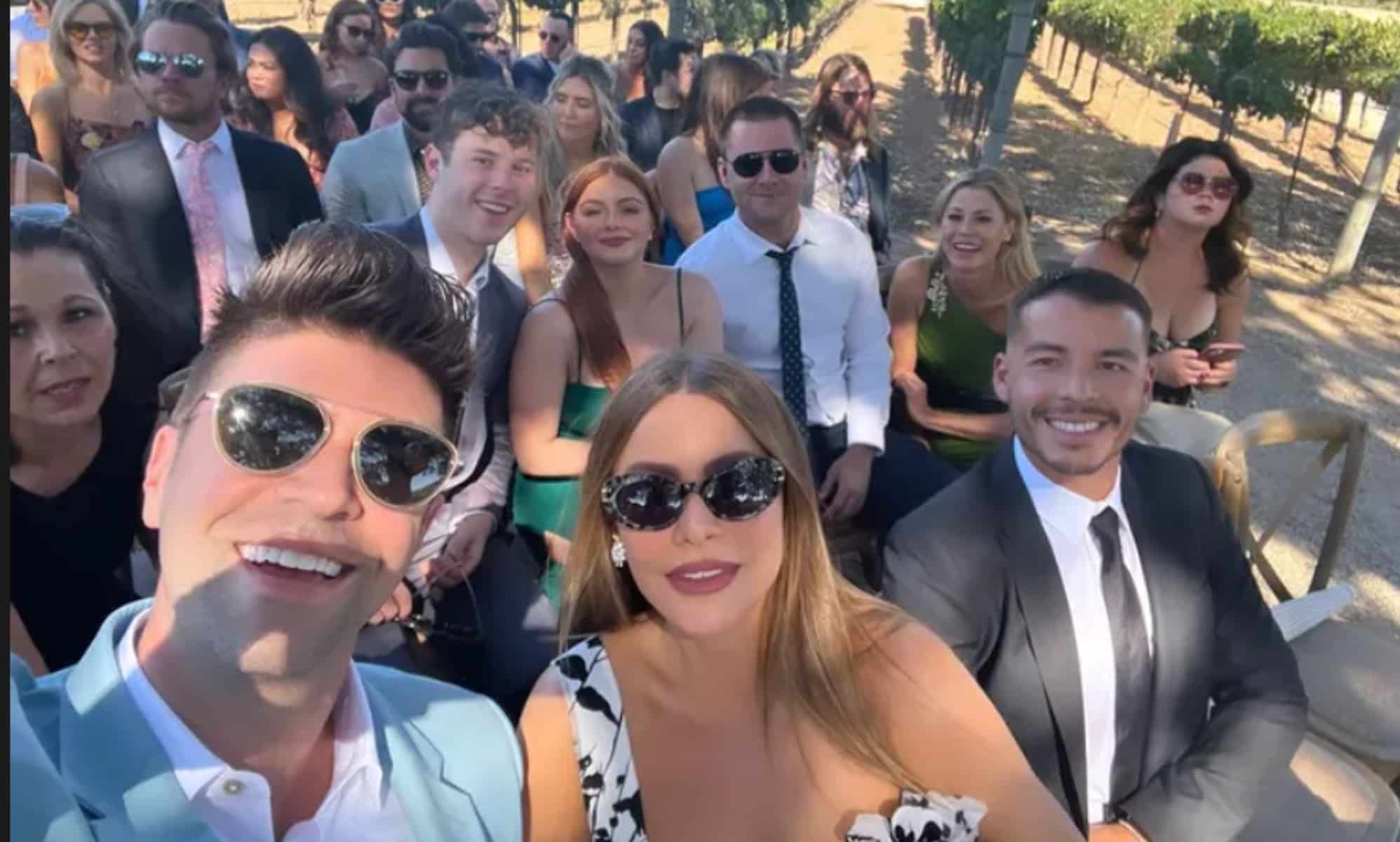 Modern Family cast reunites as Jesse Tyler Ferguson officiates Sarah Hyland's wedding