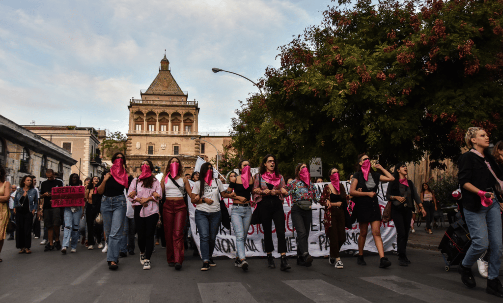 People demonstrated for the right to free, safe and free abortion in Italy