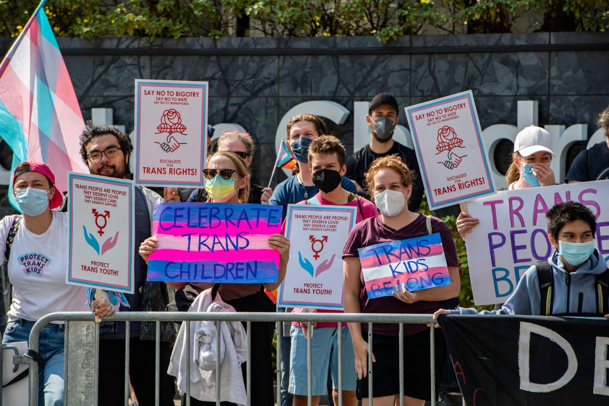 Pathetic anti-trans protest outside Boston Children's Hospital met with wave of LGBTQ+ activists