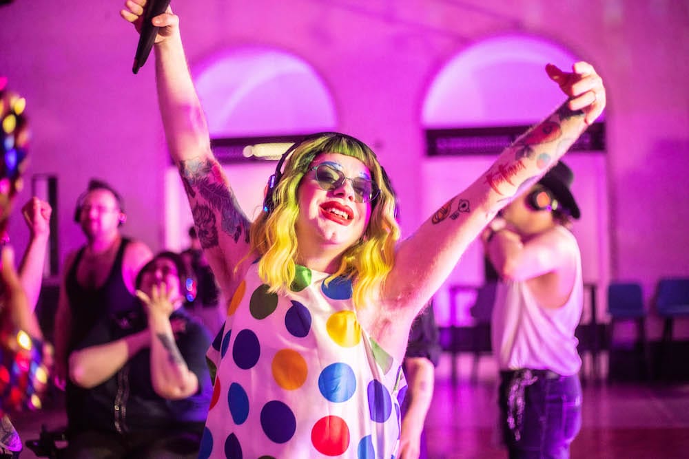 Ginny Lemon at a MOBILISE party. (Emma R Jones)