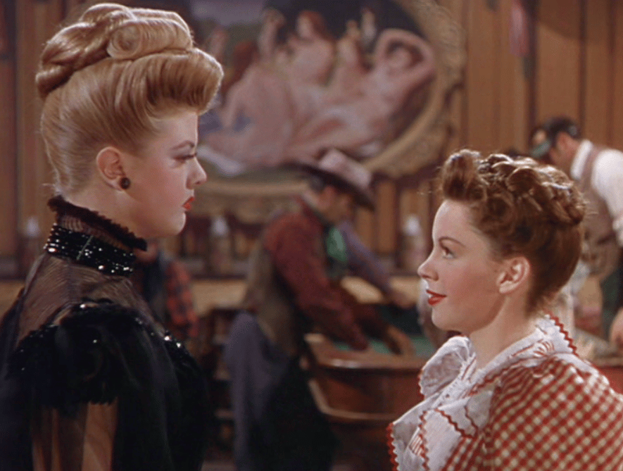 Angela Lansbury and Judy Garland in The Harvey Girls.
