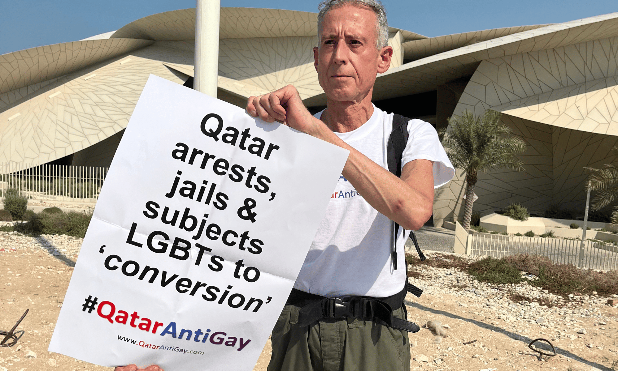 LGBTQ+ activist Peter Tatchell freed by Qatar police after defiant protest ahead of World Cup