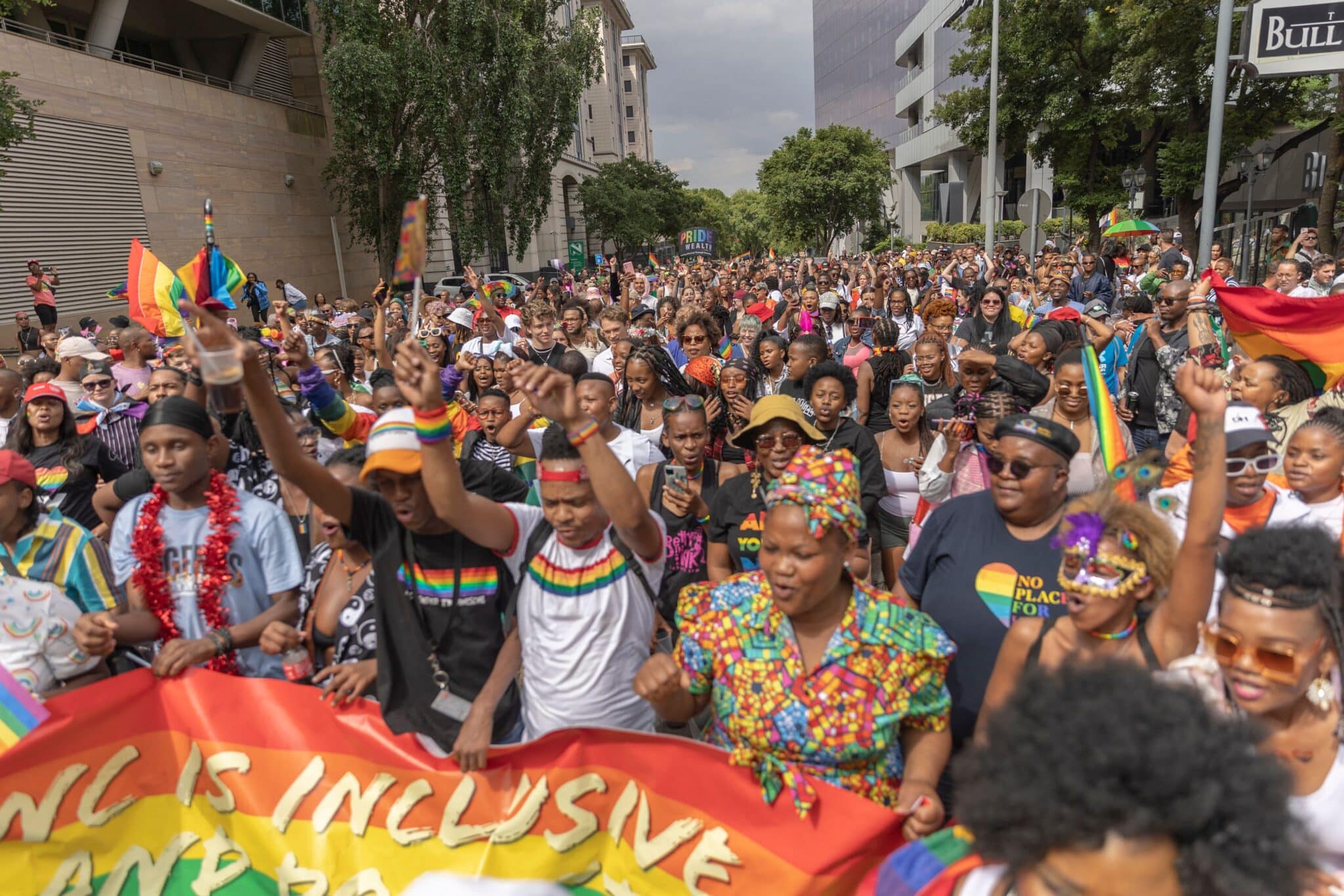 Thousands march defiantly at Johannesburg Pride despite credible bomb threat