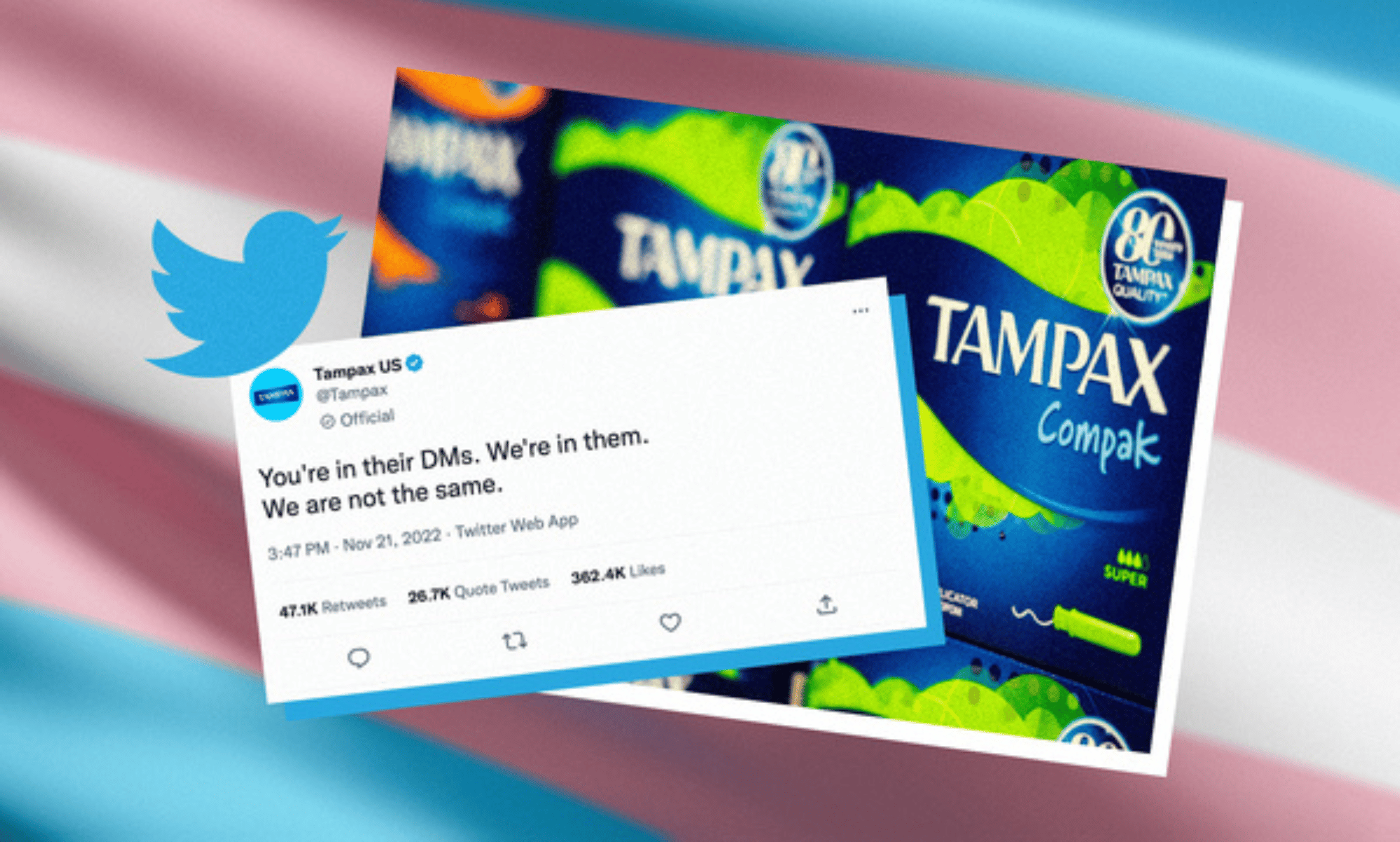 Tampax at centre of 'transphobic' Twitter pile-on over tampon joke tweet