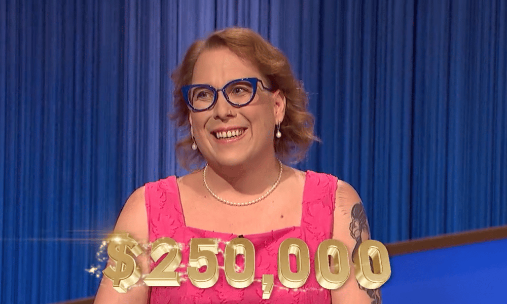 Trans Jeopardy! icon Amy Schneider pays emotional tribute to wife after Tournament of Champions win
