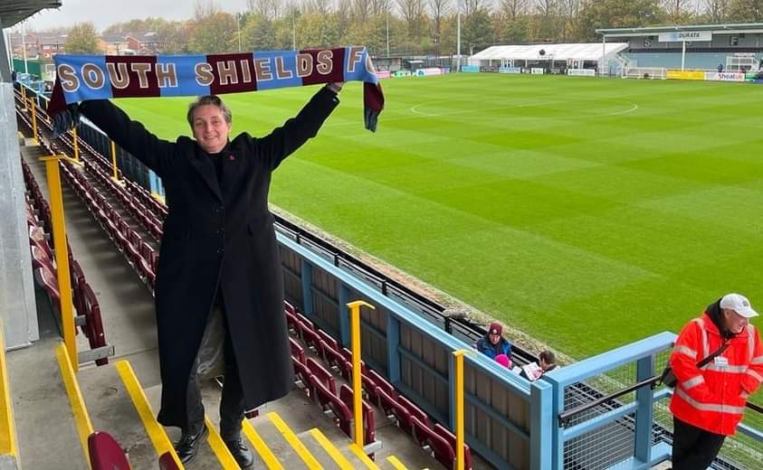 Labour MP Kate Osborne at South Shields Football Club