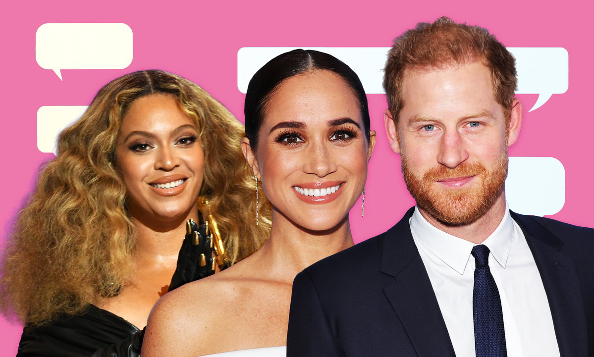 Everyone is losing it over Prince Harry's reaction to Meghan Markle getting a text from Beyoncé