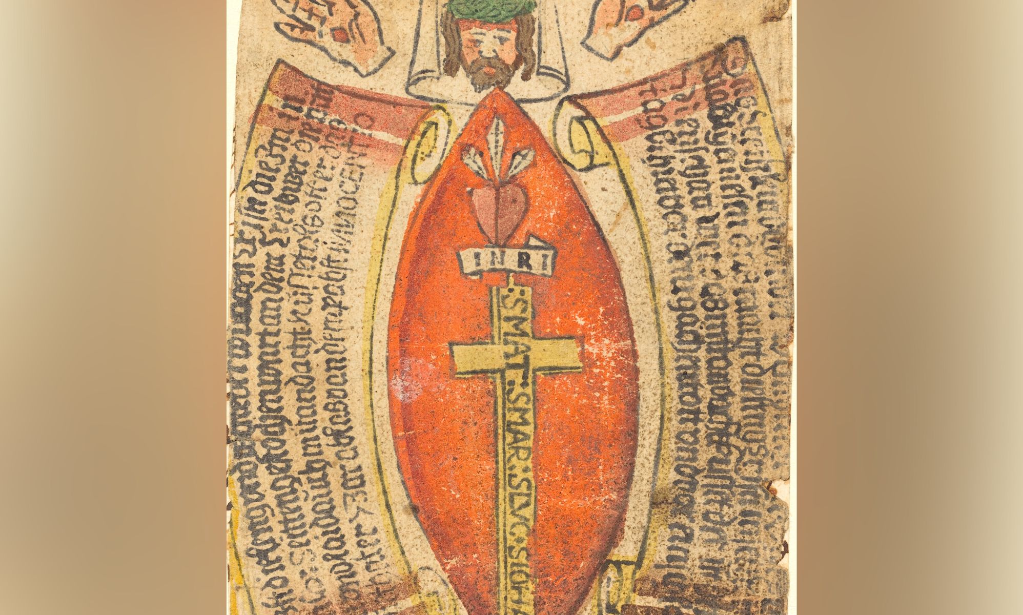 A depiction of the measure of the side wound and body of Jesus Christ