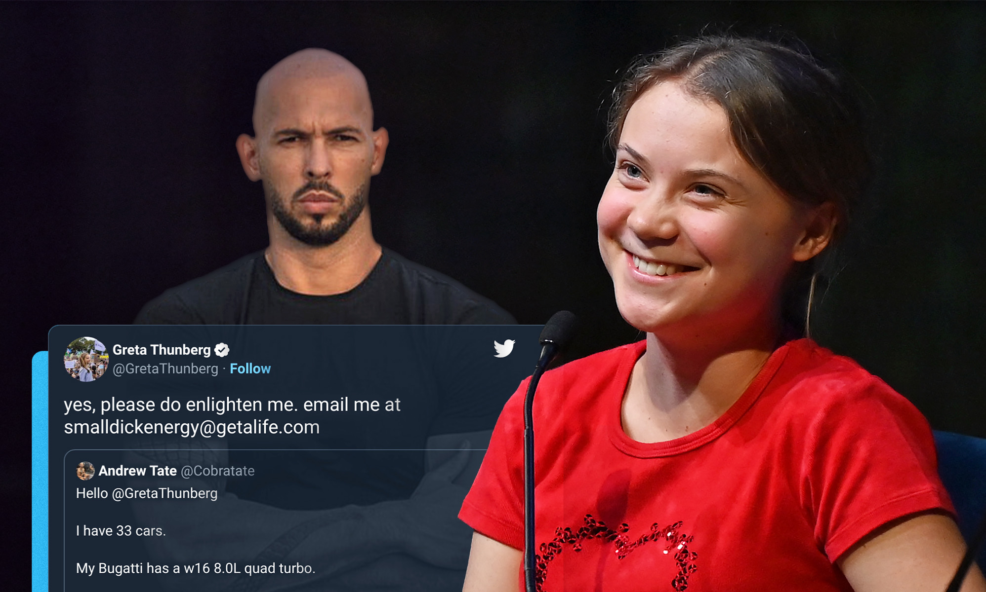 Andrew Tate tried to clap back at Greta Thunberg after 'small d**k energy' burn. He failed, hard