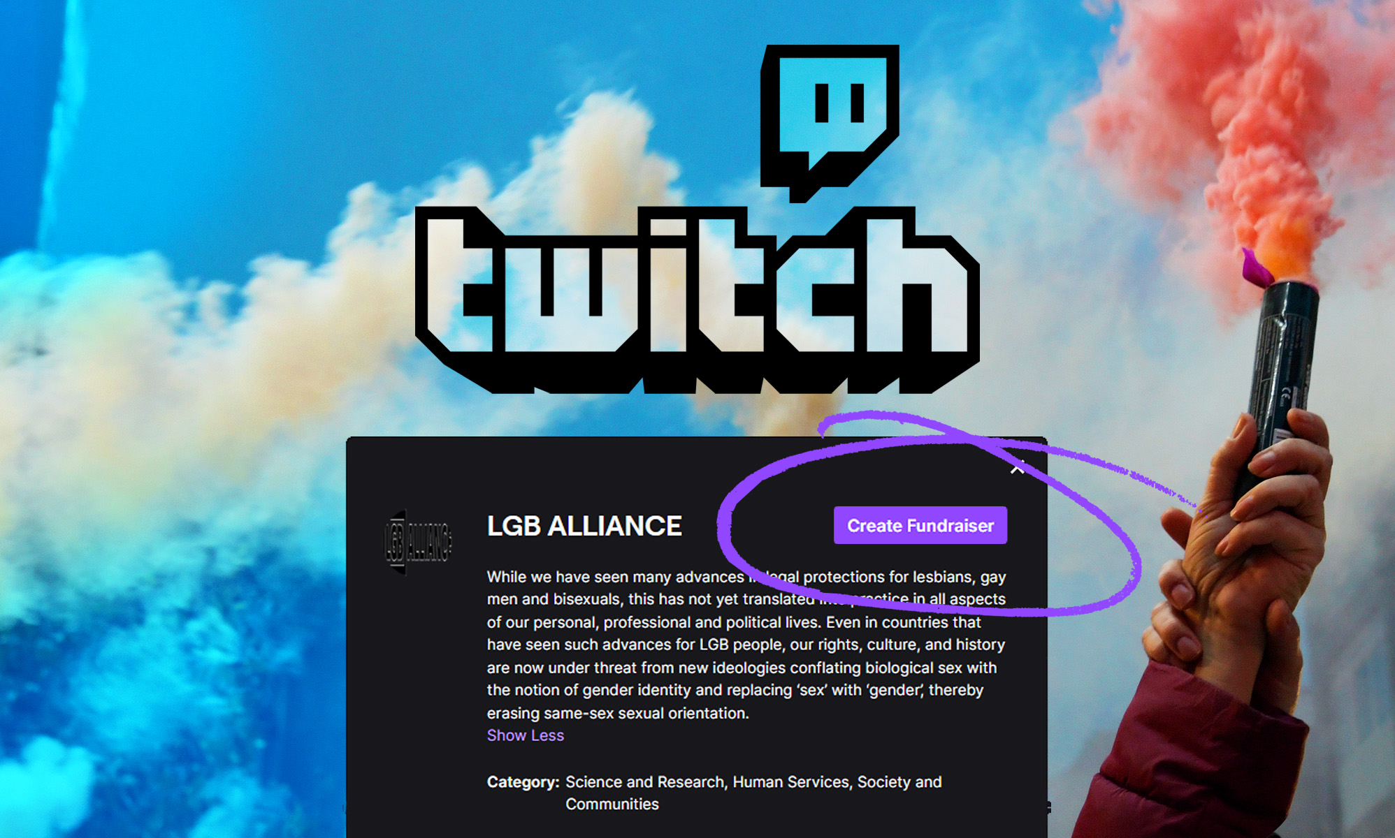 Twitch slammed as 'absolutely disgusting' for supporting anti-trans charity LGB Alliance