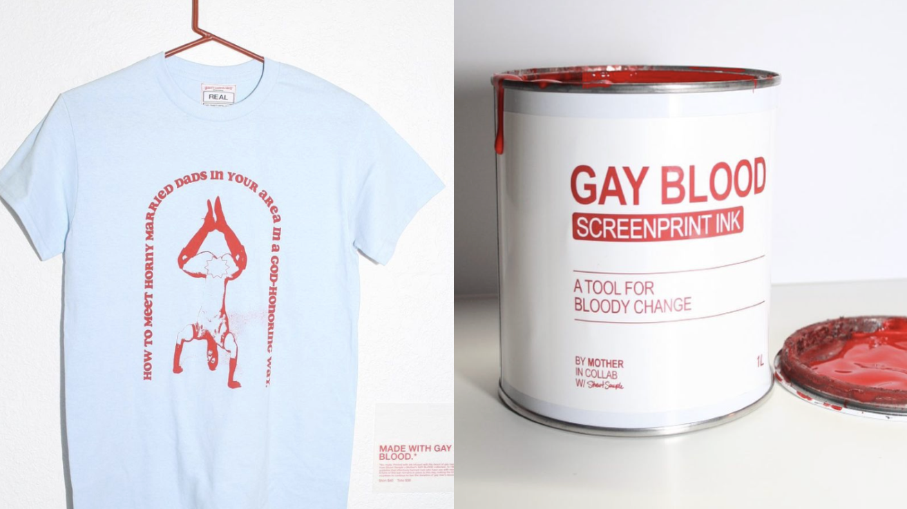 T-shirts made using blood of gay men go on sale to protest archaic US donation ban