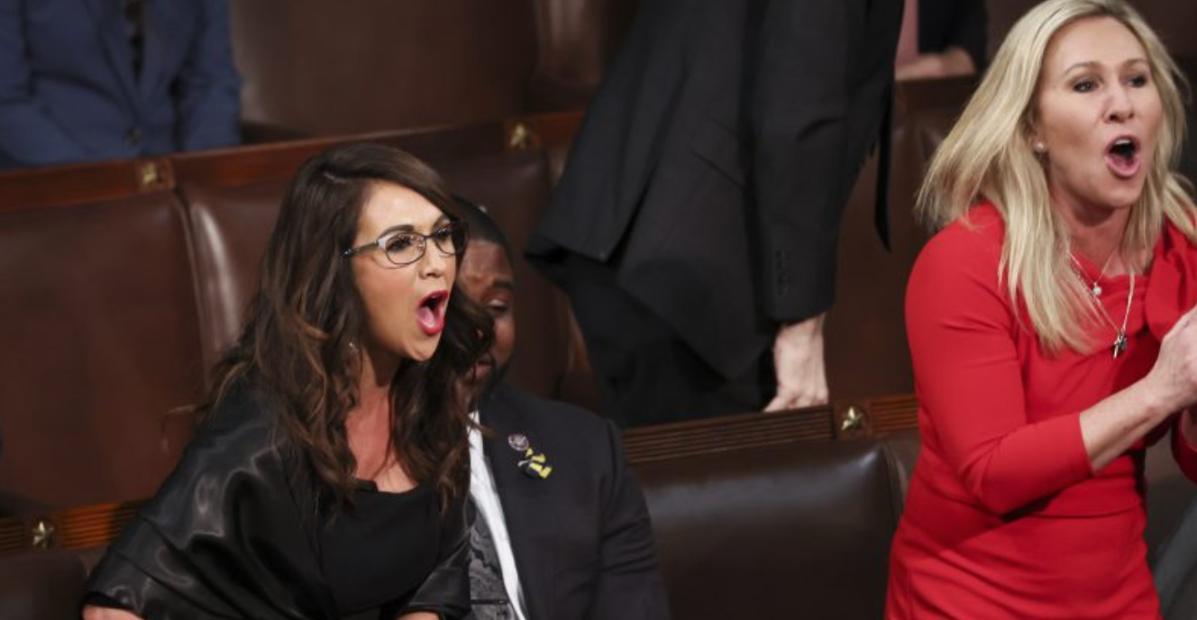 Famous bigots Marjorie Taylor Greene and Lauren Boebert are fighting over 'space lasers'