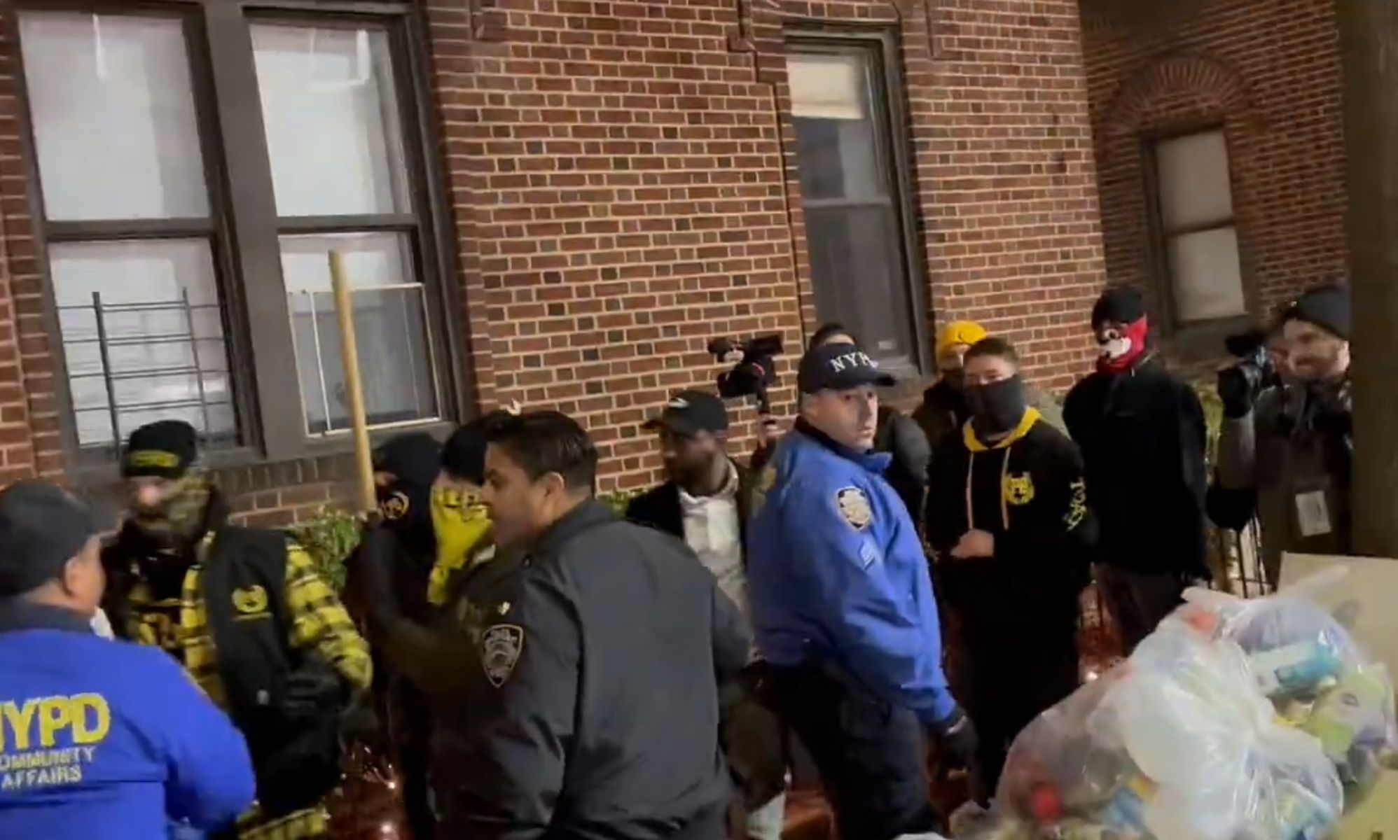 Fury at New York police for giving Proud Boys free subway ride after drag protest