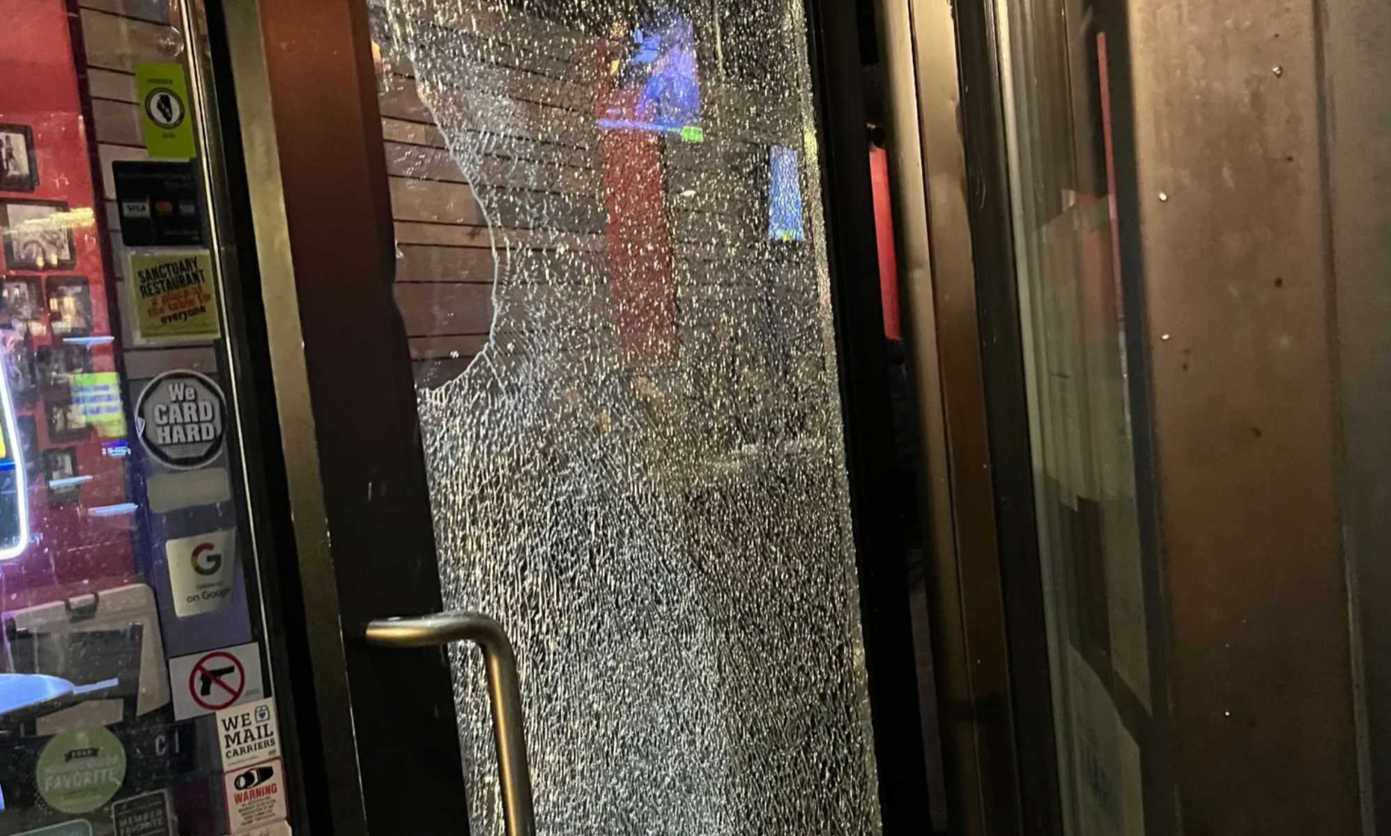 Thug with hammer smashes-up gay-owned restaurant in suspected homophobic attack