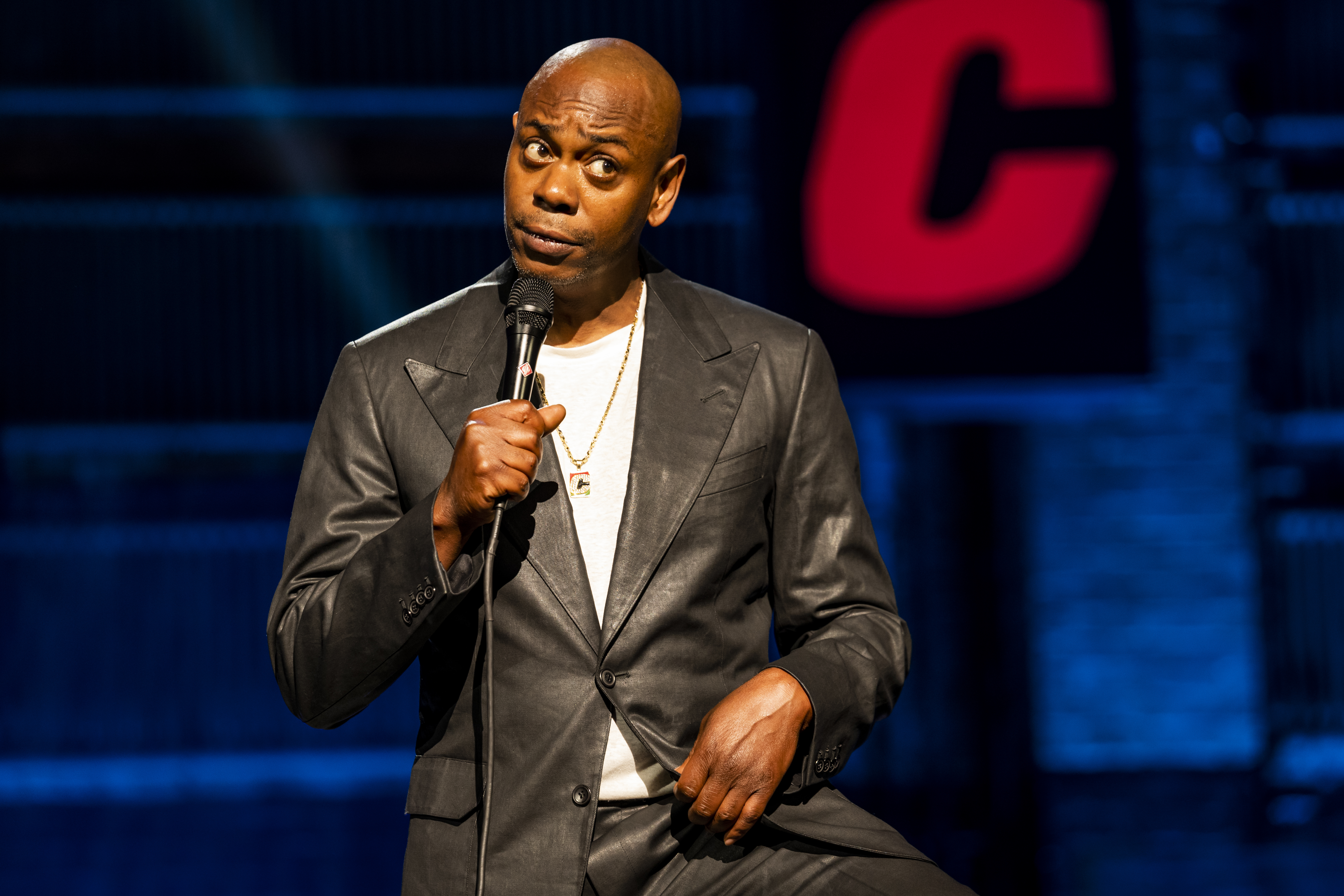 Dave Chappelle in his controversial Netflix special, The Closer. (Mathieu Bitton/Netflix)